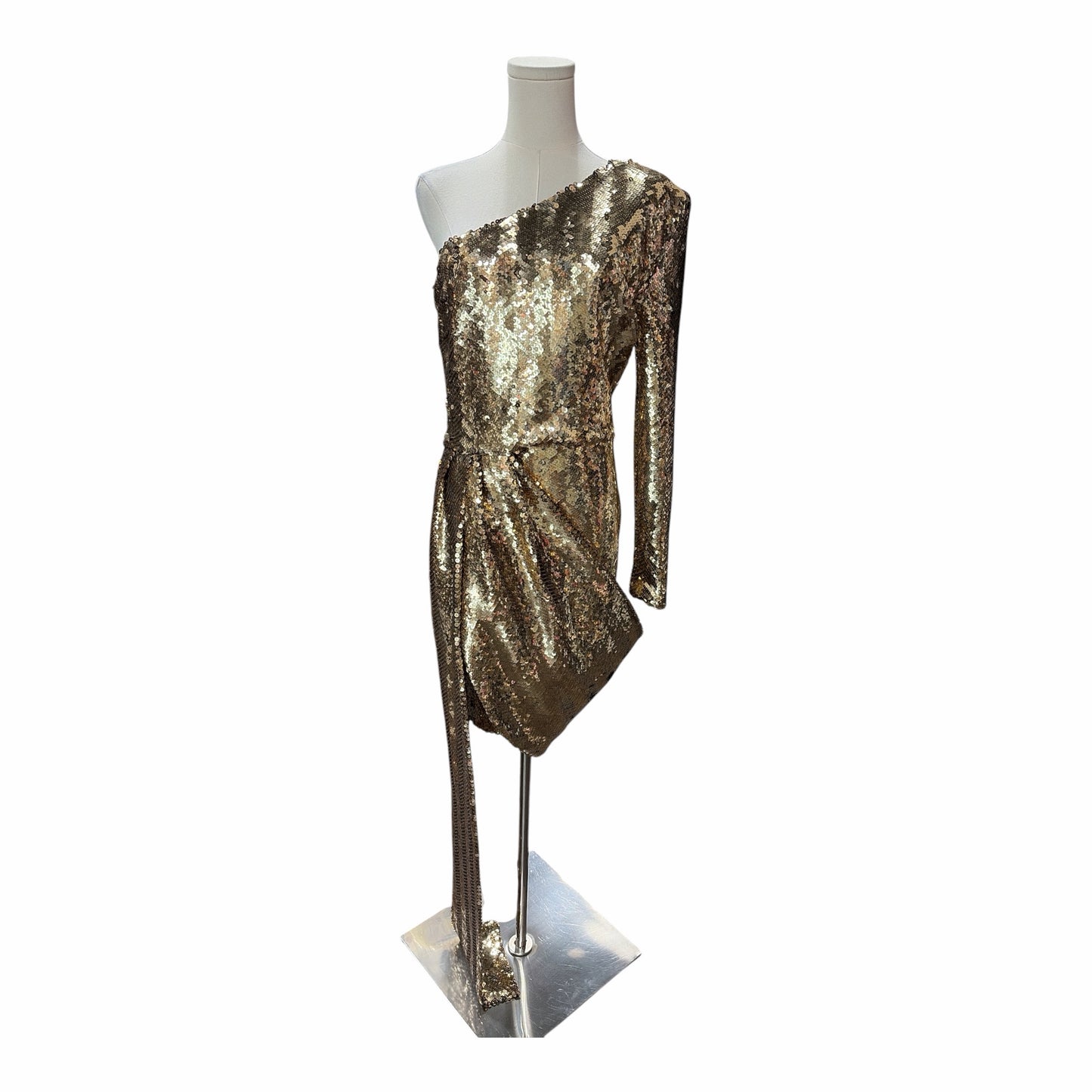 Nadine Merabi Celine Gold Dress L