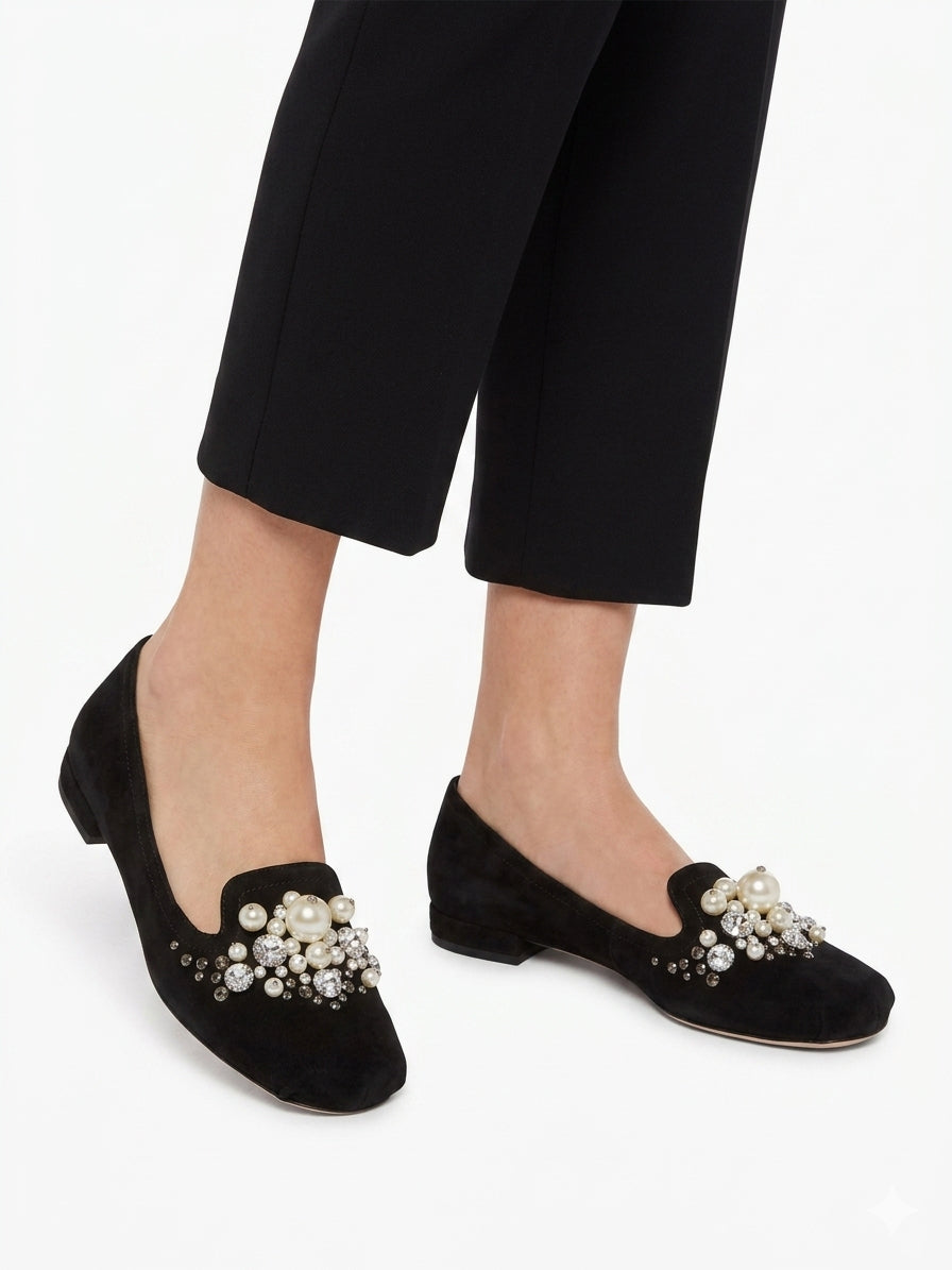 miu miu 黒 フラットシューズ ベルベット Miu Miu Black Shoe Size 36.5 Flats – The Curated Closet - Boca